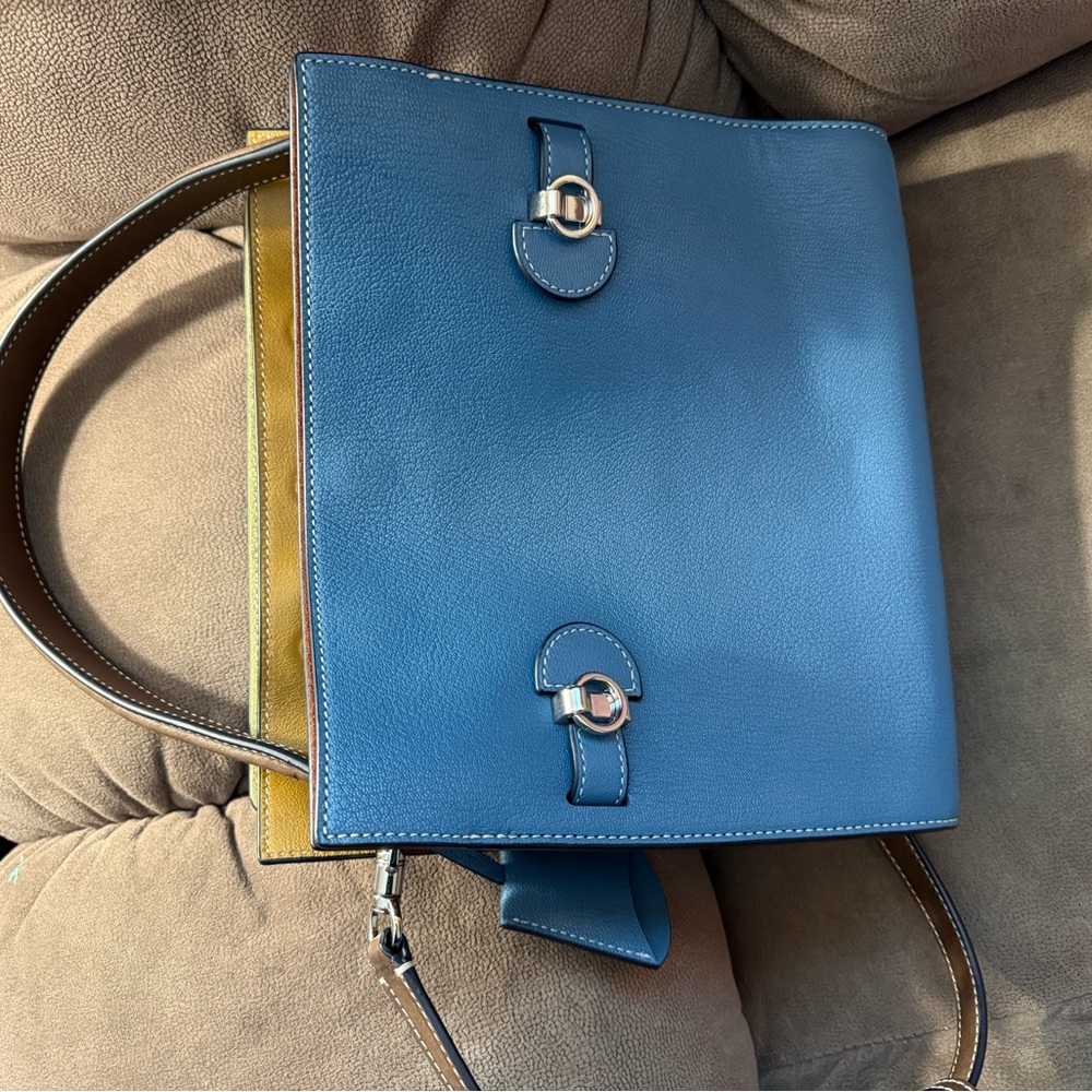 Tory Burch Blue Satchel Bag - Picture 10 of 11